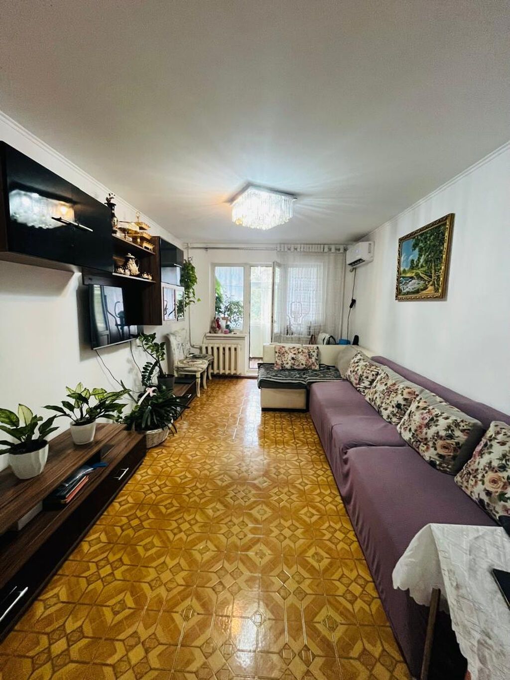 3 комнаты, 58 м², Аламедин-1 мкр 104 серия, 4 этаж, Евроремонт: фото 1