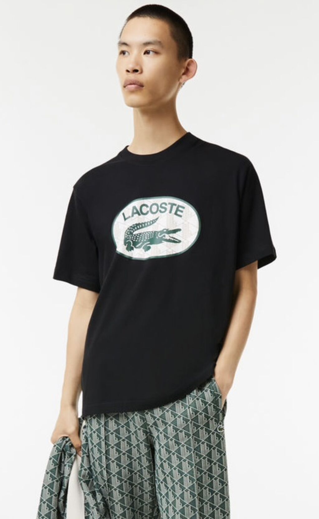 Мужская футболка, 2XL, Lacoste, Новый, цвет - Черный, Самовывоз — фото 2
