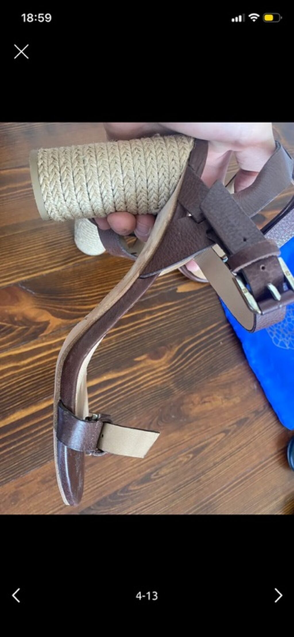 Босоножки, 40, Massimo Dutti, Б/у, цвет - Коричневый, Самовывоз: фото 4