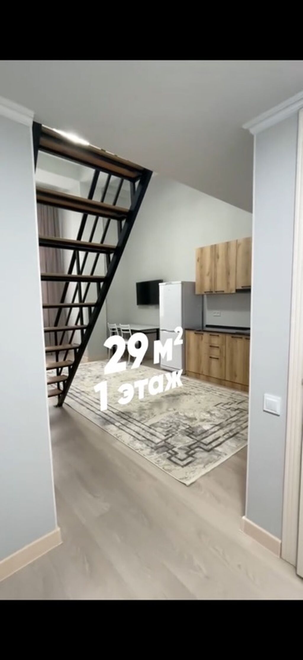 Сдаётся студия с антресолью, 40 м², Аламедин-1: фото 2