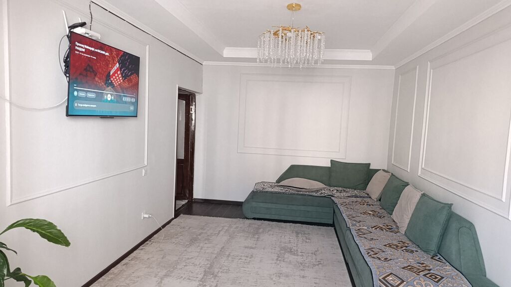 2 комнаты, 57 м², Кок-Жар мкр 107 серия, 3 этаж, Свежий ремонт: фото 3