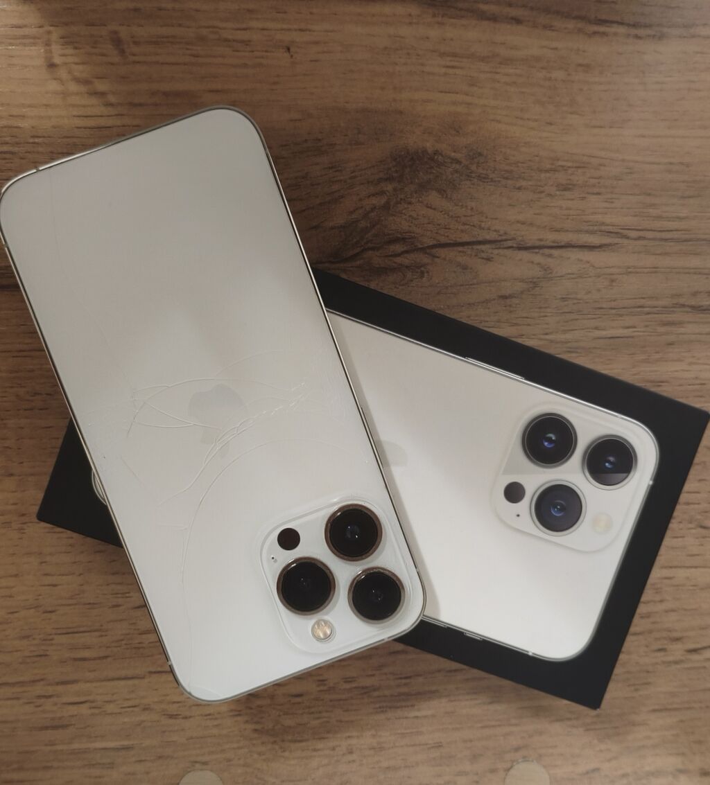 IPhone 13 Pro, Б/у, 128 ГБ, Серебристый, Коробка, 77 % — фото 2