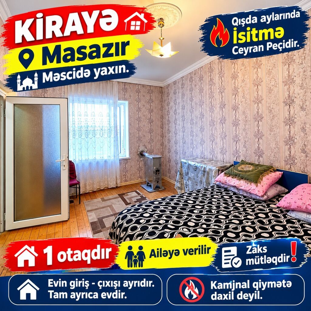Ofisin Xidmet haqqı 50₼. Masazırda 535 Yolunda Mesçide yaxın yerde