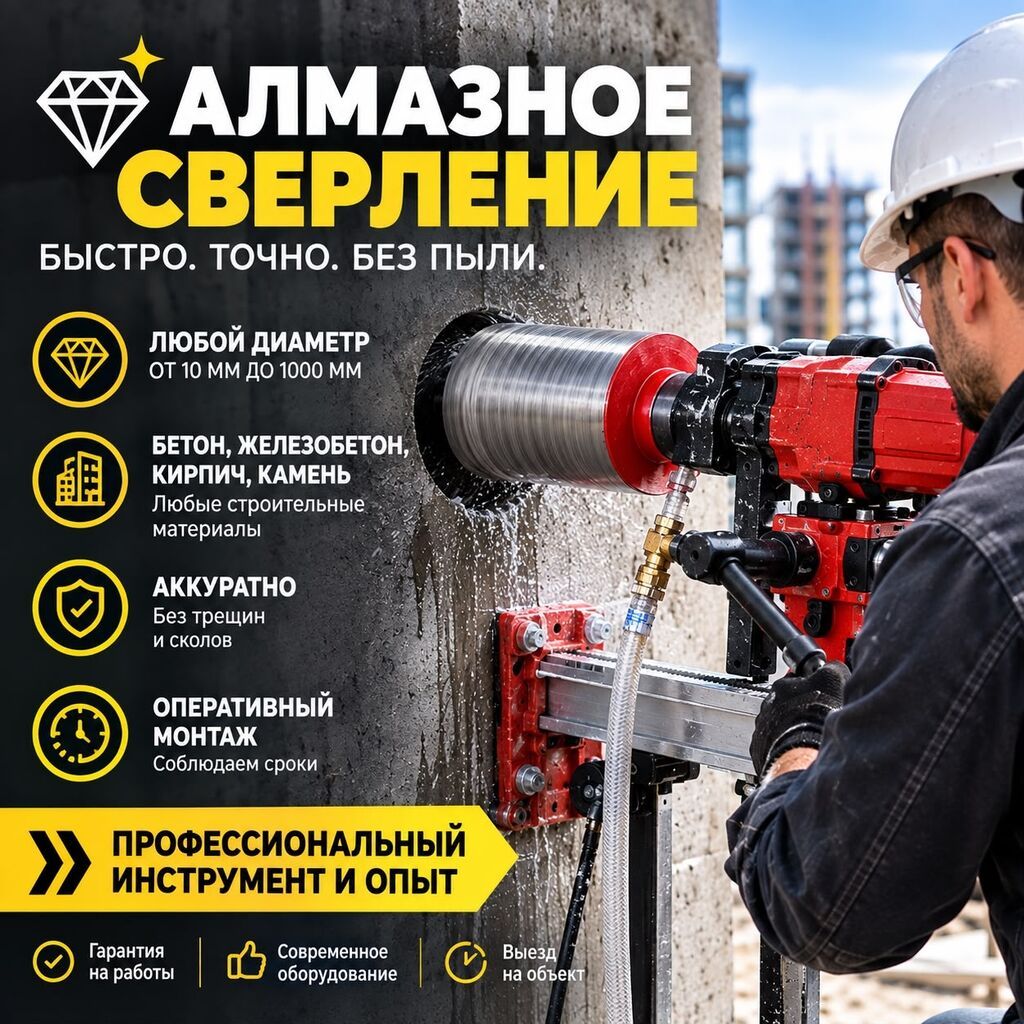Алмазное сверление в Бишкеке