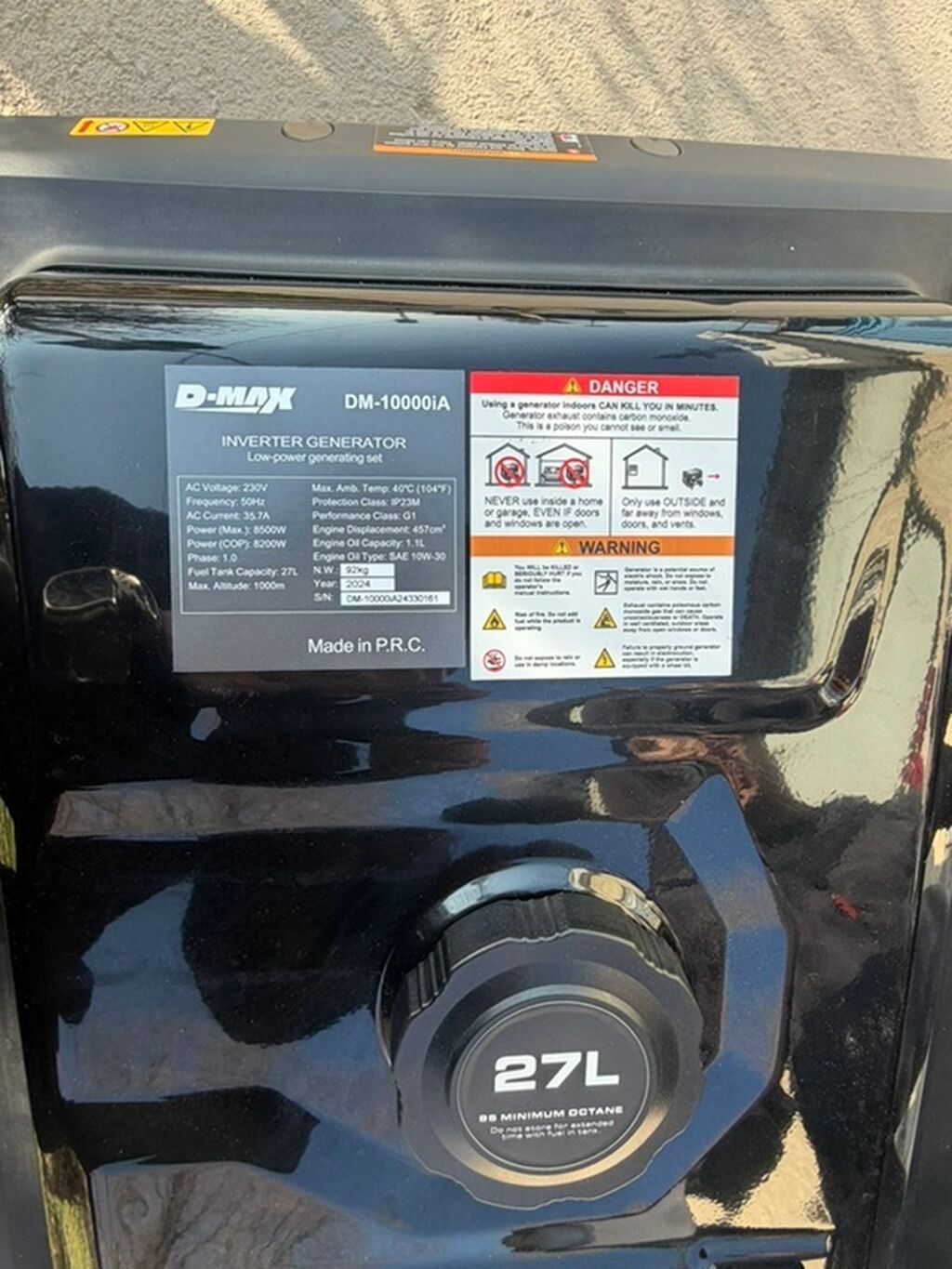 Инверторный генератор D-MAX DM-10000iA Основные характеристики: -: фото 3