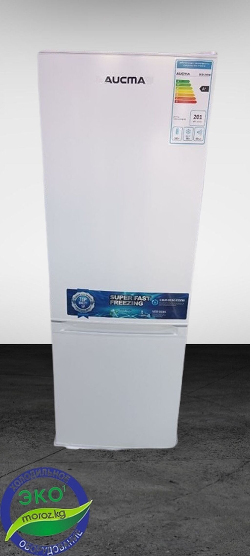 AUCMA BCD-240W — компактный двухкамерный холодильник с нижней: фото 3