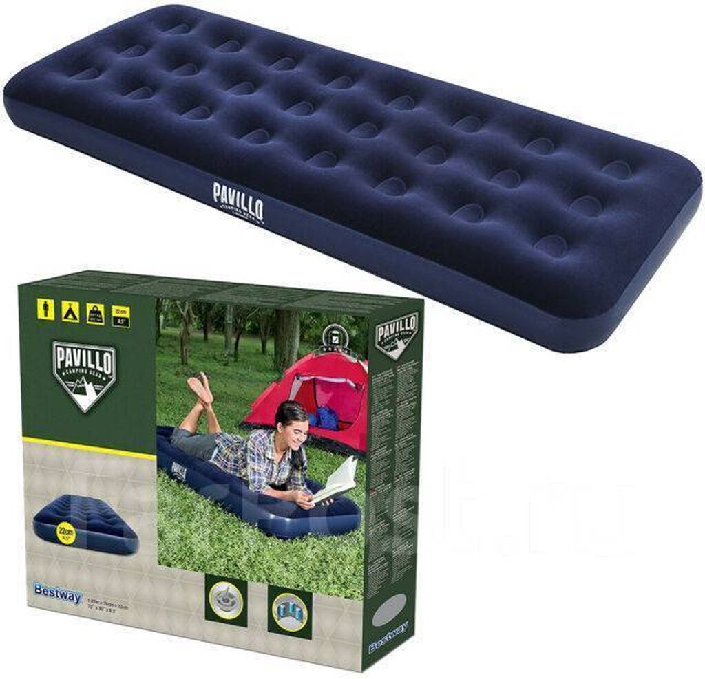 надувной матрас bestway pavillo flocked air bed 67002