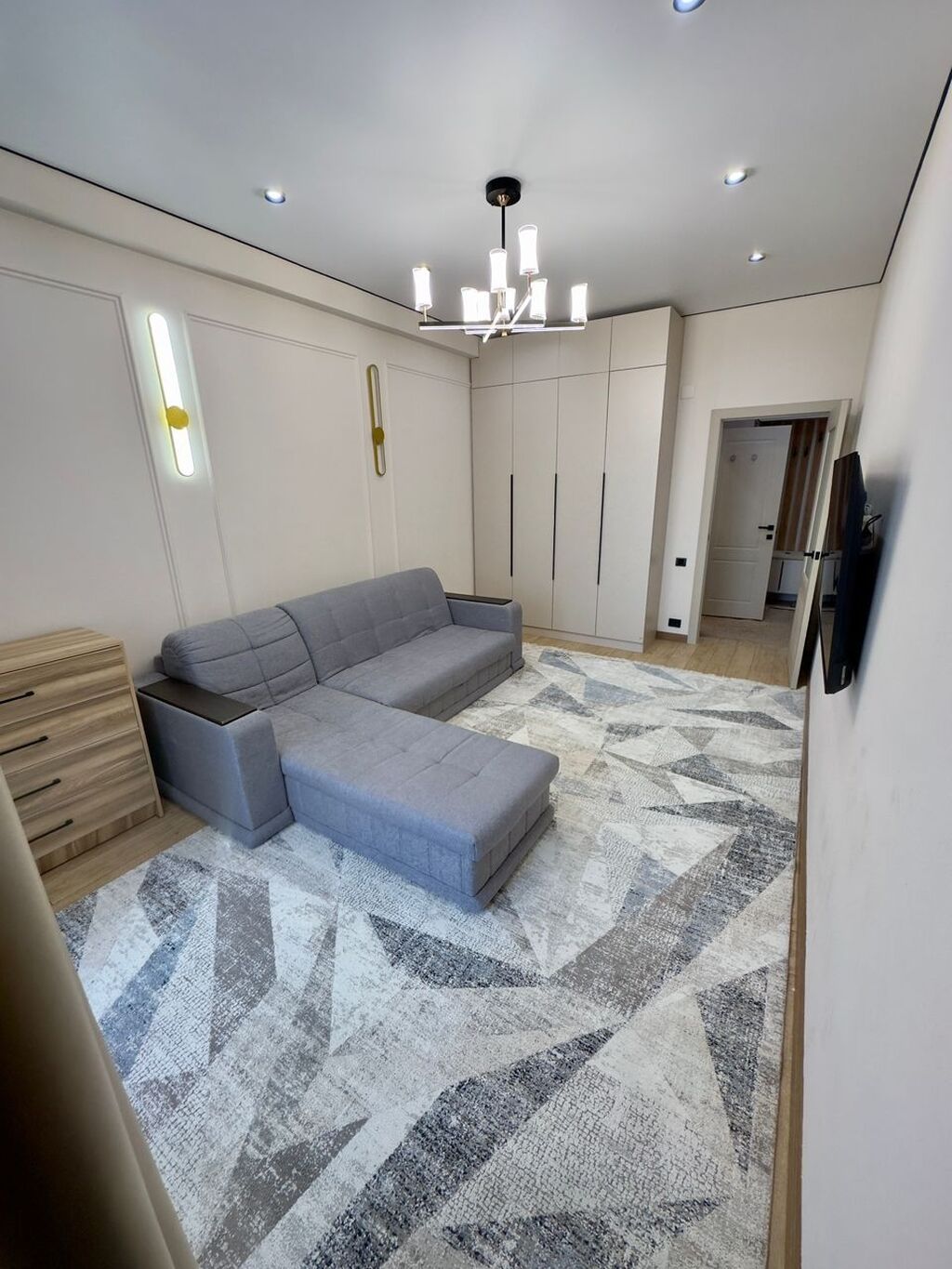 1 комната, 51 м², Асанбай мкр Элитка, 12 этаж, Дизайнерский ремонт: фото 2