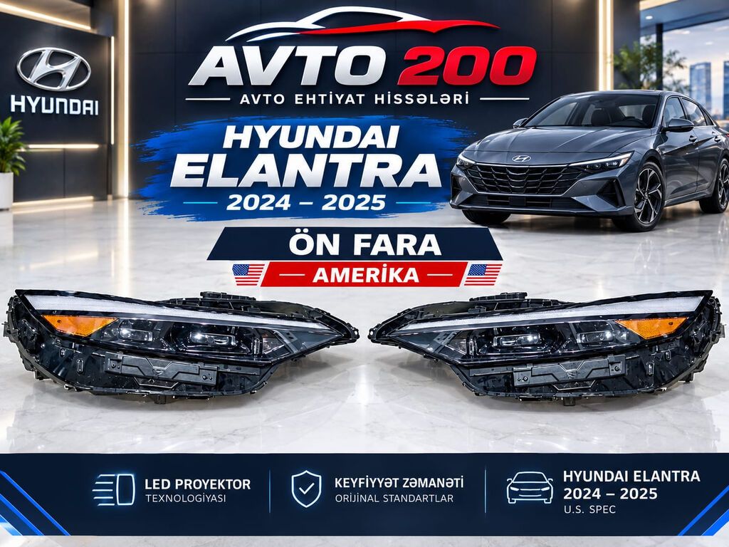 Komplekt, Yaxın və uzaq vuran işıqlar Hyundai, 2025 il, Orijinal, ABŞ, İşlənmiş