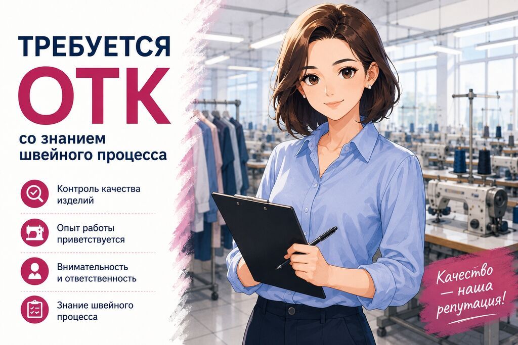 Специалист ОТК со знанием швейного процесса: фото 3