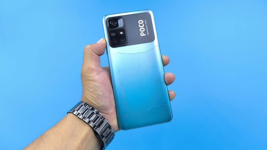 Poco M4 Pro 5G, Б/у, 128 ГБ, цвет - Синий, 2 SIM: фото 1