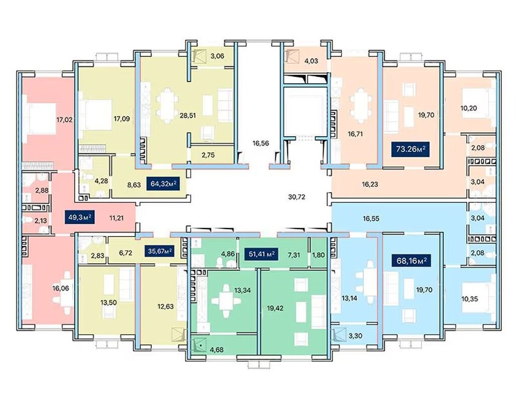 1 комната, 49 м², Достук с. Элитка, 6 этаж, Свежий ремонт: фото 2