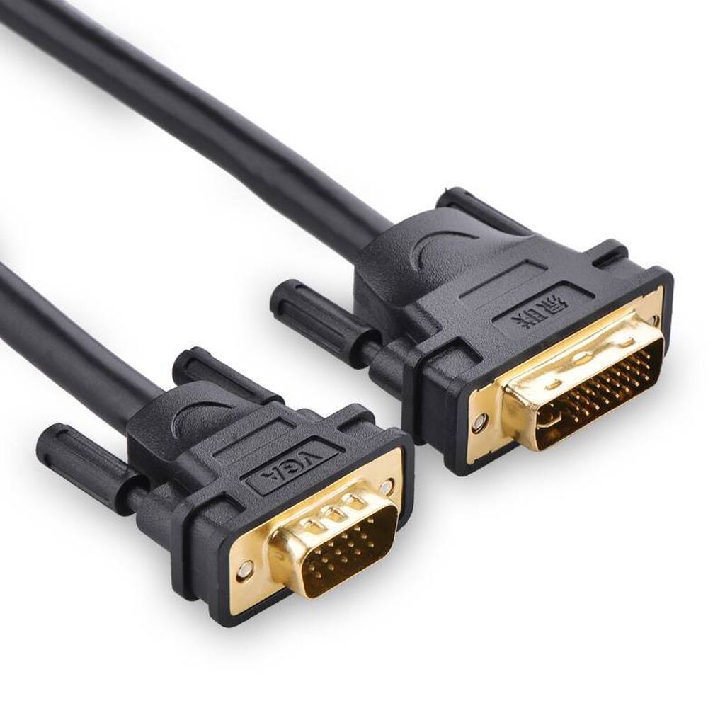 Кабели для видеокарты. Кабель ATCOM VGA DVI I Dual link at 6143. DVI 24+1 VGA кабель. Провод ВГА С переходником DVI. Кабель DVI VGA для монитора.