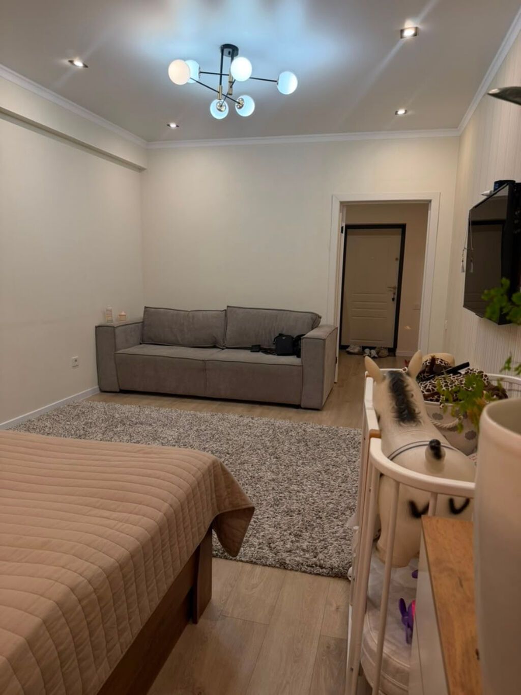 1 комната, 49 м², Кок-Жар мкр Элитка, 12 этаж, Евроремонт: фото 2