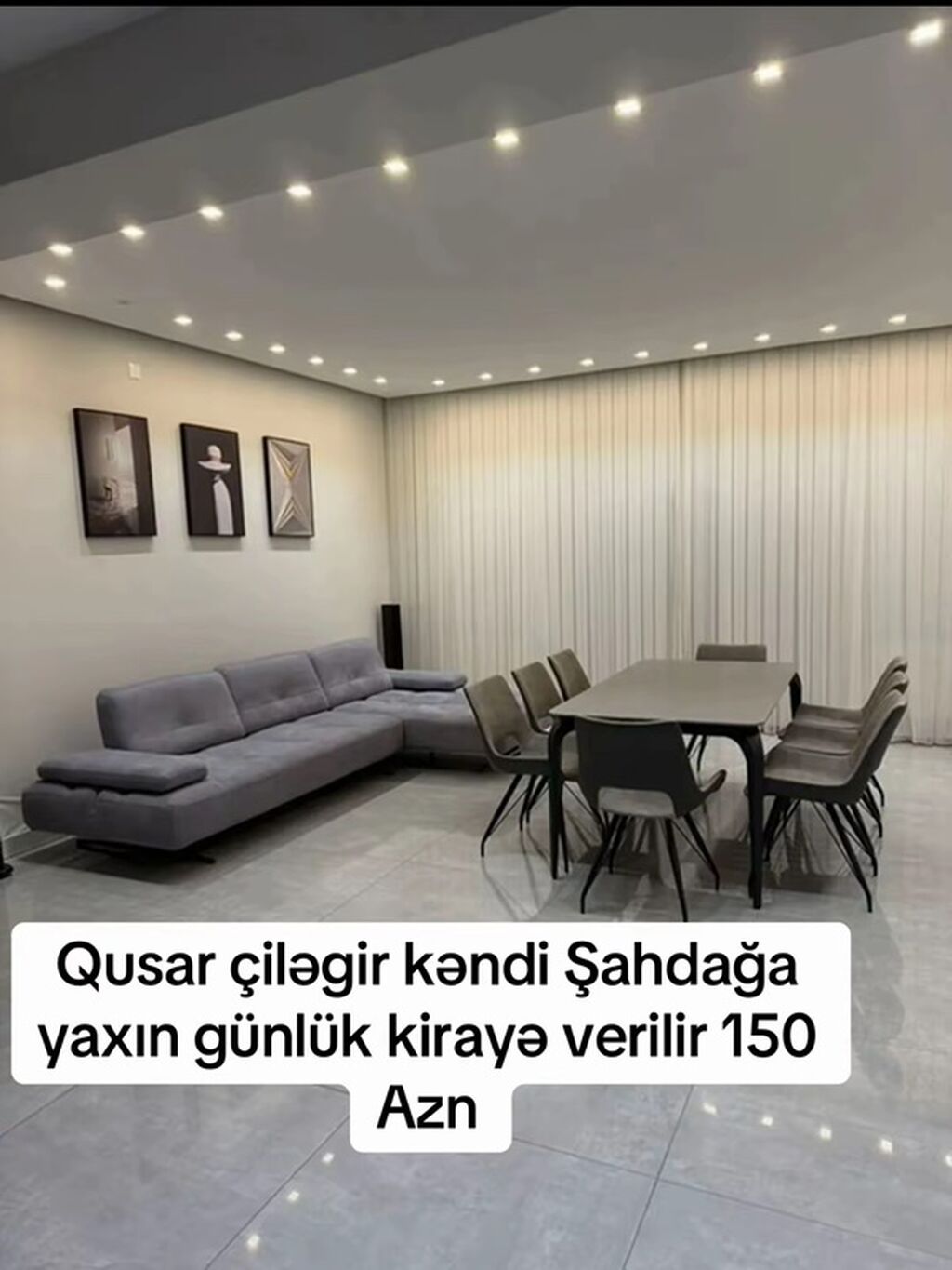 200 kv. m, 3 otaqlı, İnternet, Kombi, Telefon