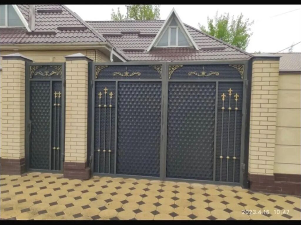 Металлические ворота и калитки. Подходят для частных домов и: фото 6