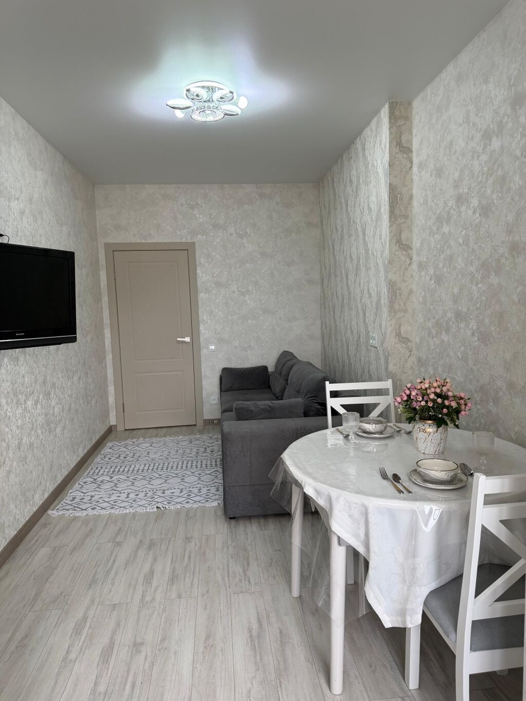 1 комната, Люкс, элитка, Бишкек Парк ТРЦ, Душевая кабина, Постельное белье, Кондиционер: фото 8