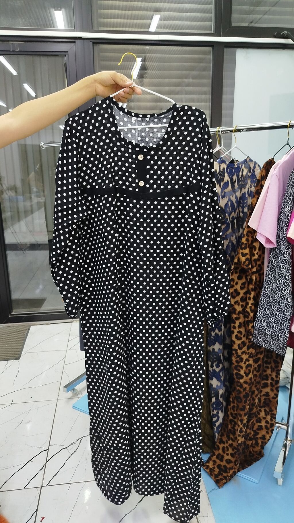Повседневное платье, Лето, Длинная модель, Хлопок, Прямое, M, L, XL: фото 3