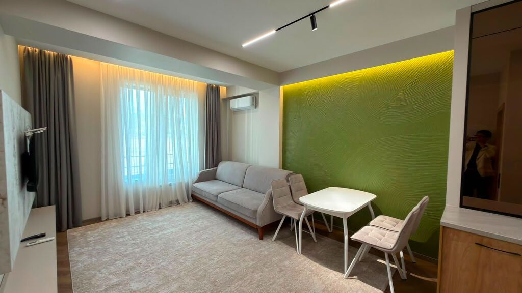 1 комната, 46 м², Асанбай мкр Элитка, 10 этаж, Дизайнерский ремонт: фото 2