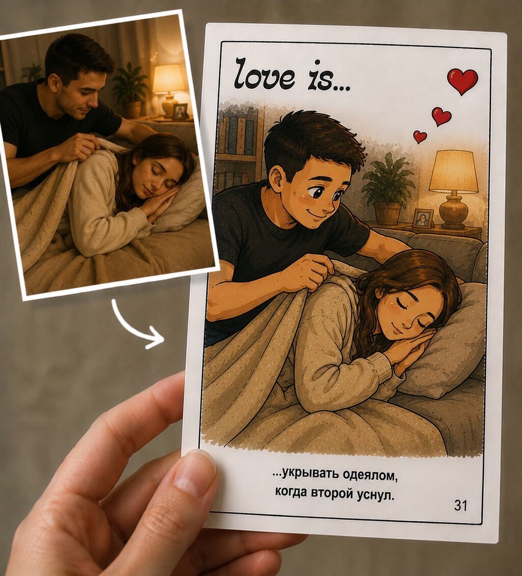 Love is по вашему фото. Открытка Создам персональную открытку в стиле: фото 4