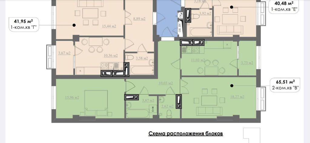2 комнаты, 65 м², Технопарк Элитка, 2 этаж, ПСО (под самоотделку): фото 2