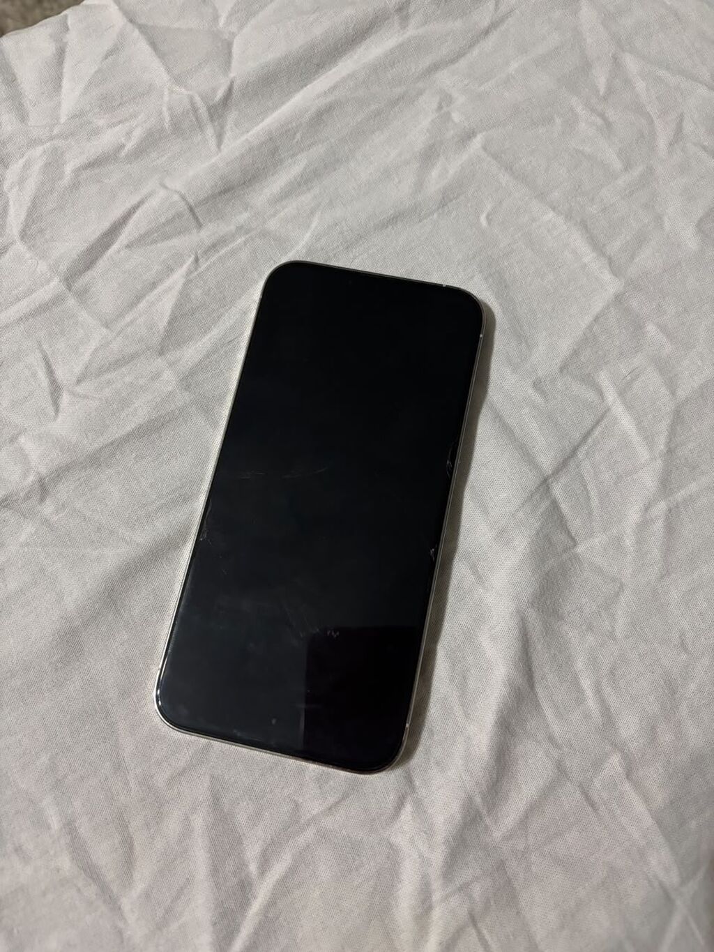 IPhone 13 Pro Max, Б/у, 128 ГБ, White Titanium, Защитное стекло, Чехол, Коробка, 77 % — фото 2