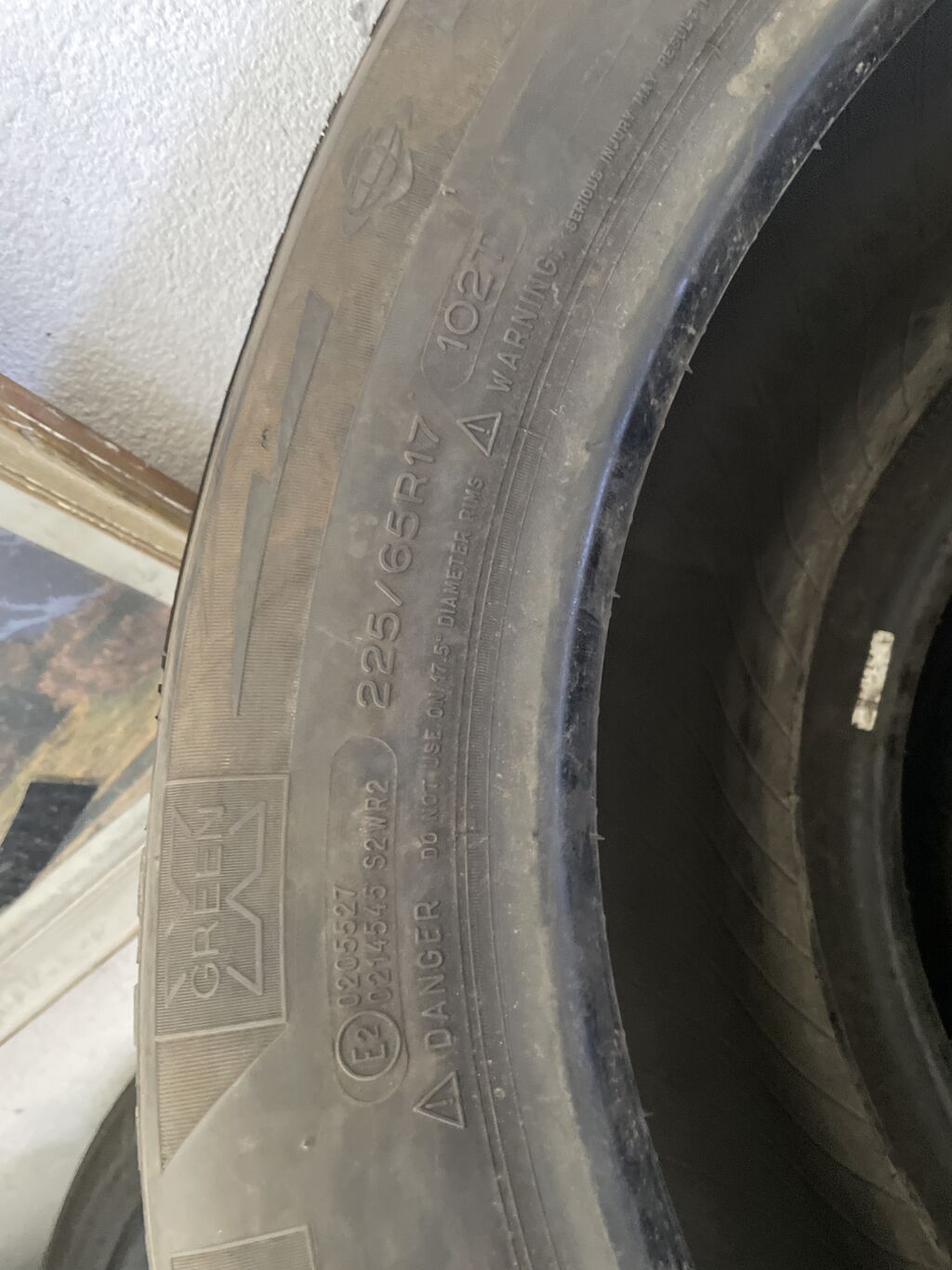 Шины 225 / 65 / R 17, Всесезонная, Б/у, Пара, Легковые, Италия, Michelin: фото 4