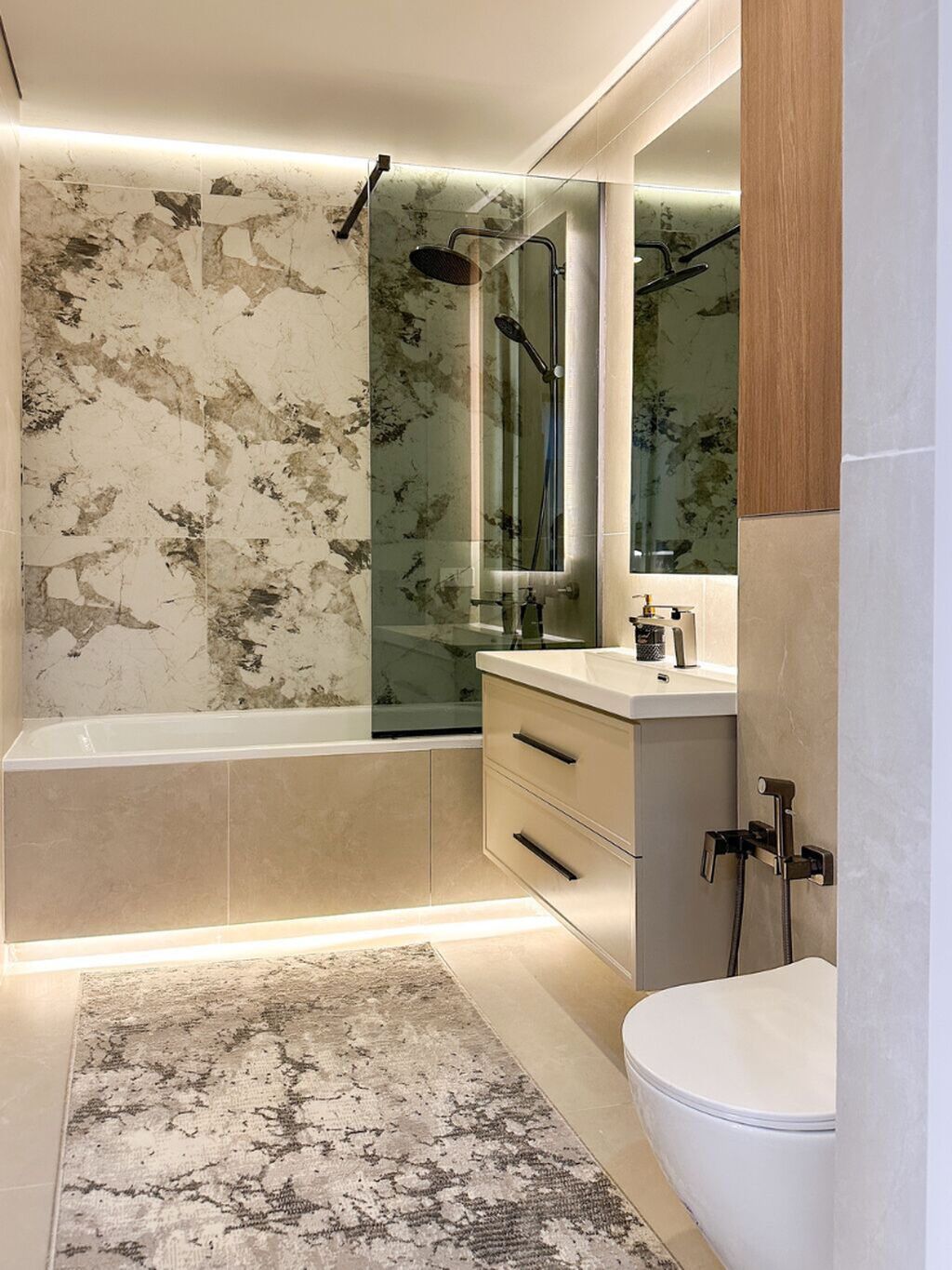 2 комнаты, 53 м², Кок-Жар мкр Элитка, 6 этаж, Дизайнерский ремонт: фото 3