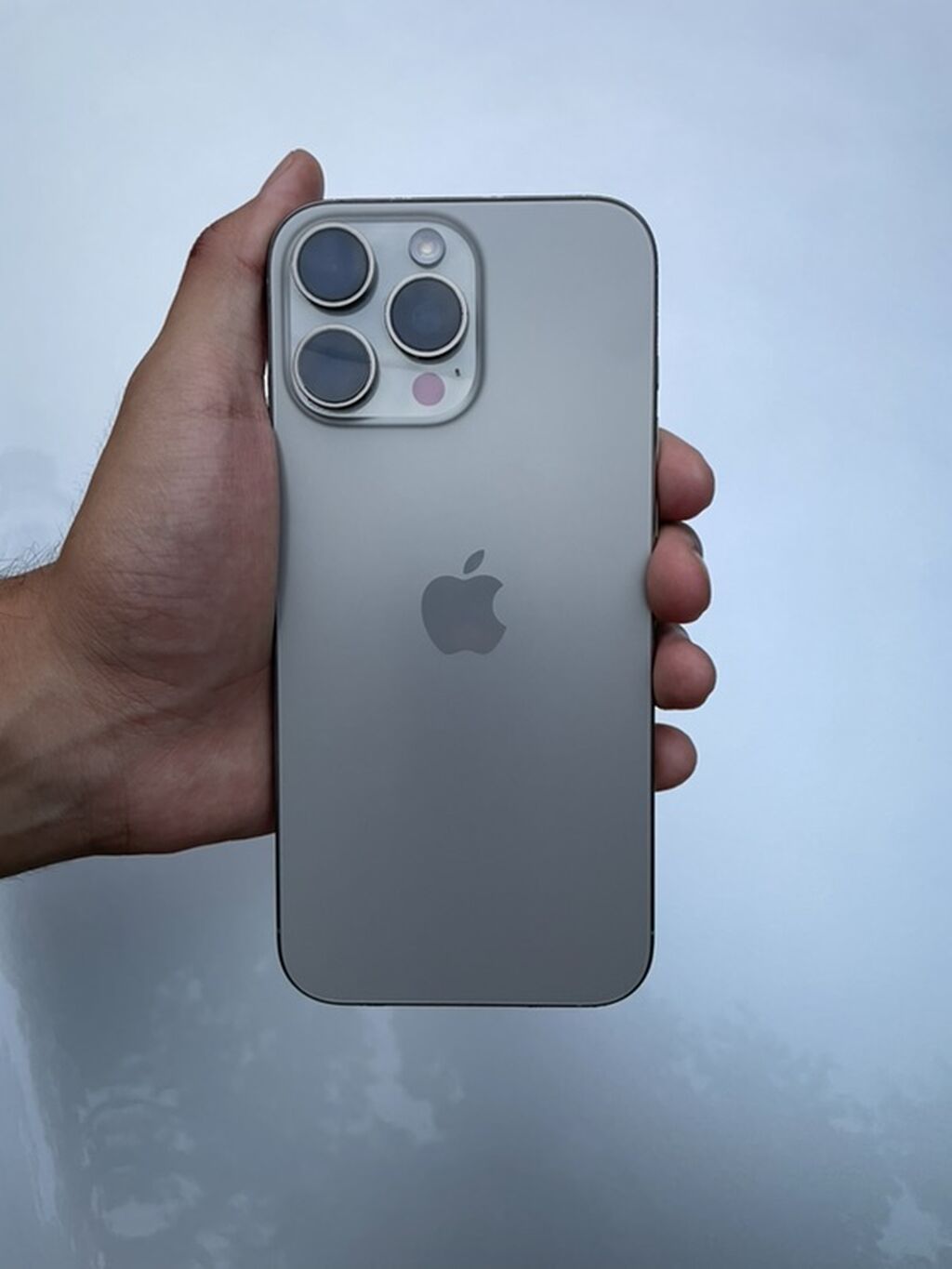 IPhone 16 Pro Max, Б/у, 256 ГБ, Natural Titanium, Защитное стекло, 89 %: фото 3