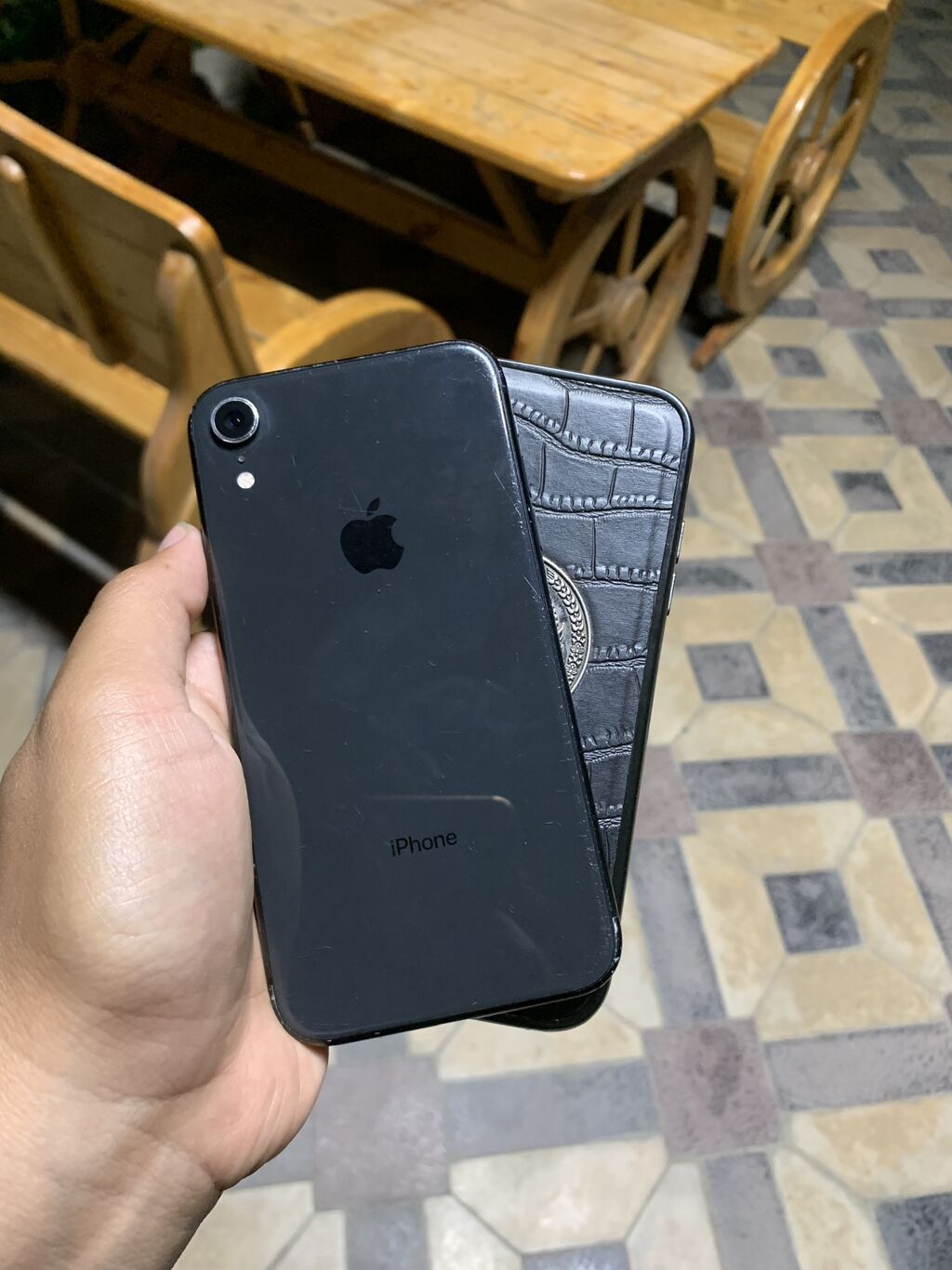 IPhone Xr, Б/у, 64 ГБ, Черный, Чехол: фото 5