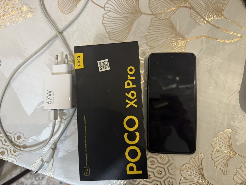 Poco X6 Pro 5G, 512 GB, rəng - Qara, Barmaq izi, Face ID