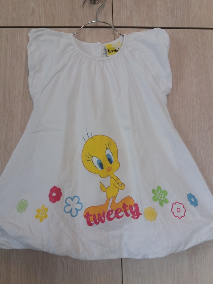 Παιδικά Φορέματα: Tweety φορεμα ν.92, 2 ετων 100% cotton. ελαχιστα μεταχειρισμενο. σε lalafo.gr Tweety φορεμα ν.92, 2 ετων 100% cotton. ελαχιστα μεταχειρισμενο. σε Αθήνα