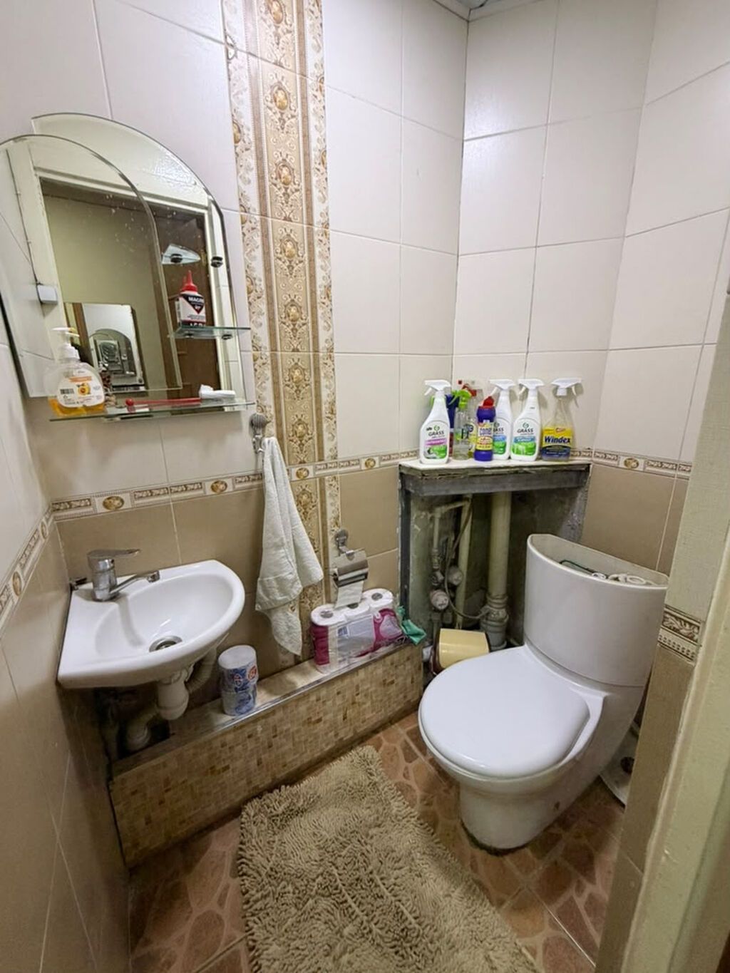 3 комнаты, 62 м², Аламедин-1 мкр 106 серия, 9 этаж, Косметический ремонт: фото 5