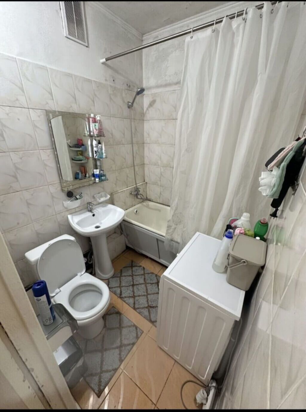 1 комната, 35 м², Аламедин-1 мкр 105 серия, 2 этаж, Косметический ремонт: фото 5