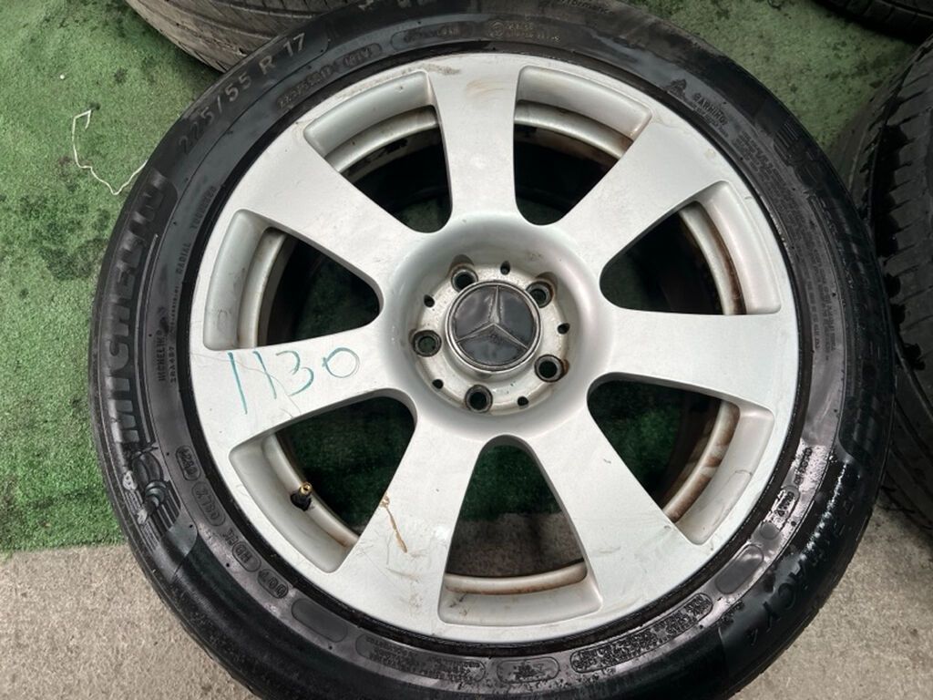 Колеса в сборе 225 / 55 / R 17, Лето, Б/у, Комплект, Легковые, Литые, отверстий - 5 — фото 2