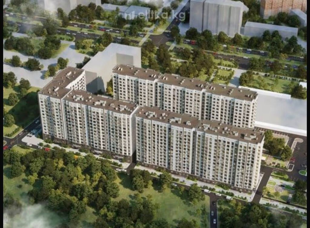 Студия, 49 м², Асанбай мкр Элитка, 9 этаж, ПСО (под самоотделку): фото 1