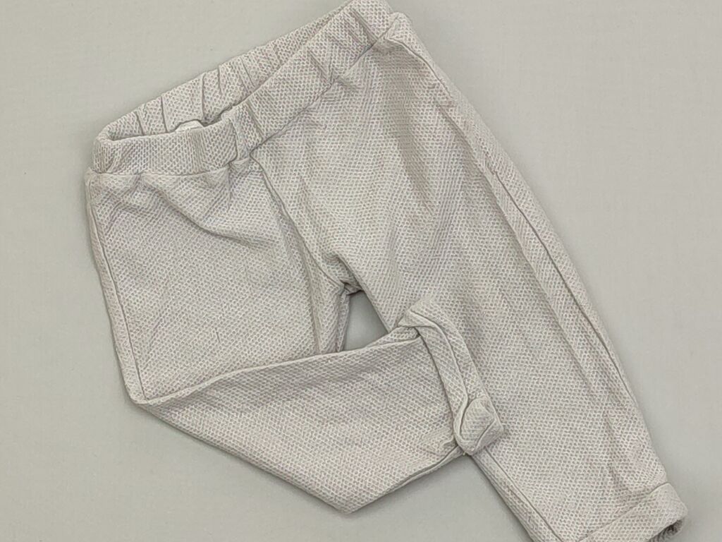 Spodnie: Spodnie 3-6 m, wzrost - 68 cm., stan - Dobry, wzór - Jednolity kolor, kolor - Mleczny — 1