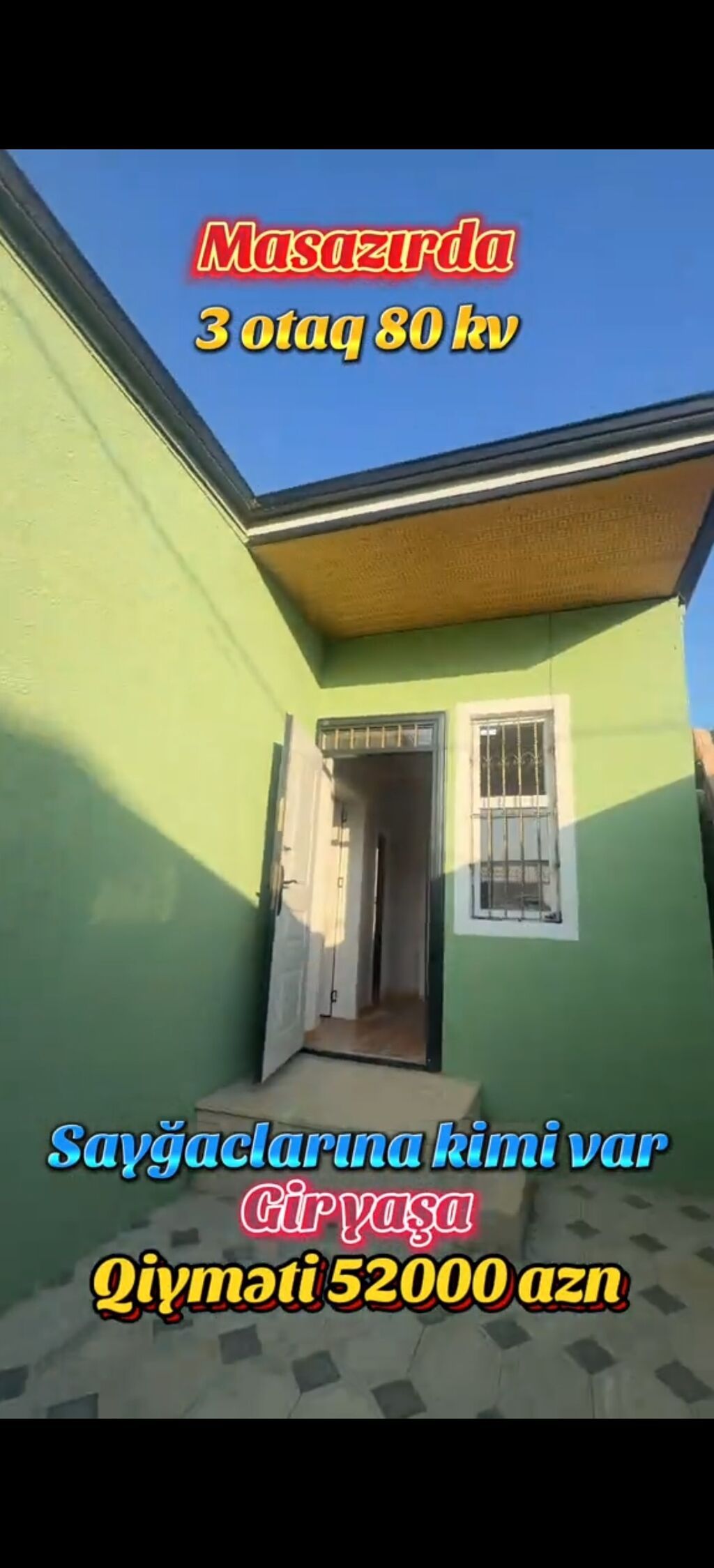 3 otaqlı, 80 kv. m, Kredit yoxdur, Yeni təmirli