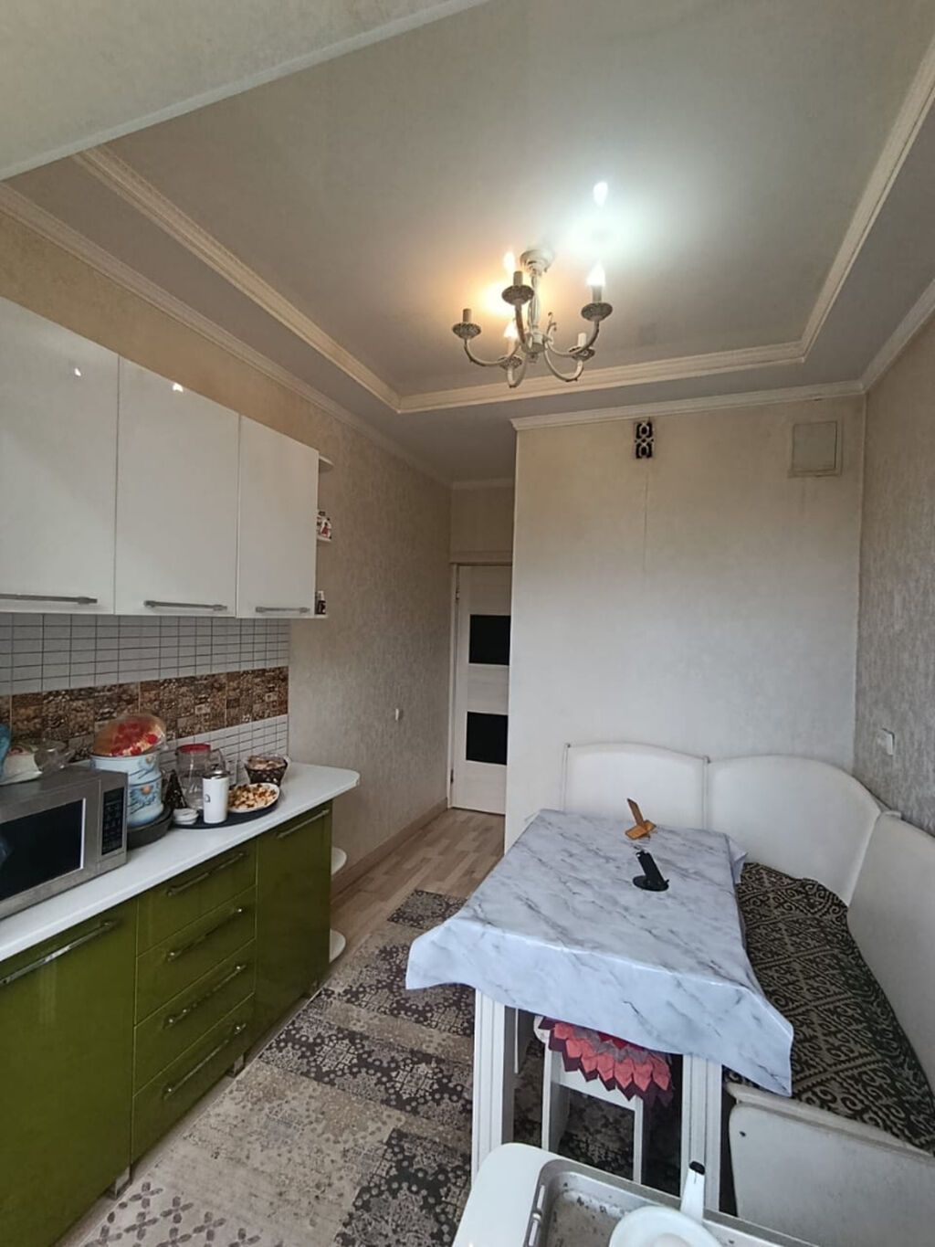 3 комнаты, 61 м², Асанбай мкр 106 серия, 6 этаж, Евроремонт: фото 2
