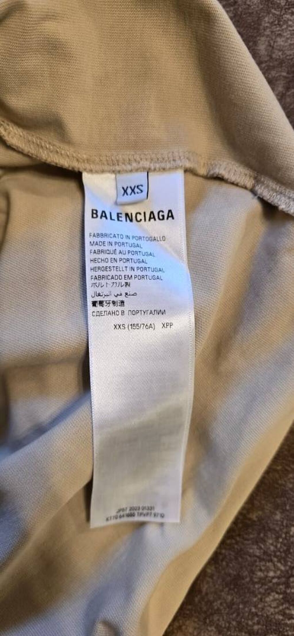 Футболка, Оверсайз, Balenciaga, Хлопок, Б/у, 2XS: фото 3
