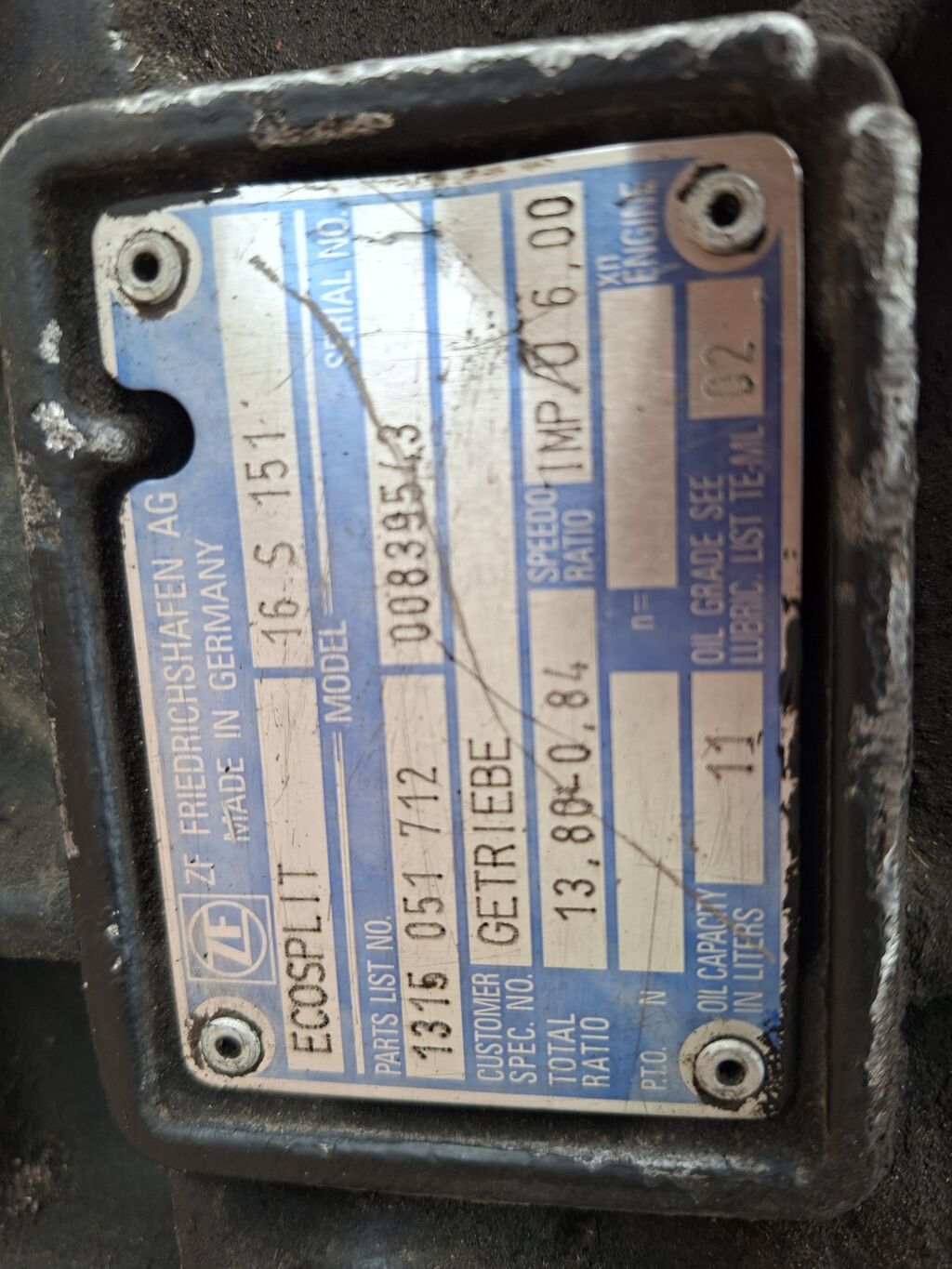 МКПП ZF Ecosplit - Производитель: ZF Friedrichshafen AG (Made in: фото 3