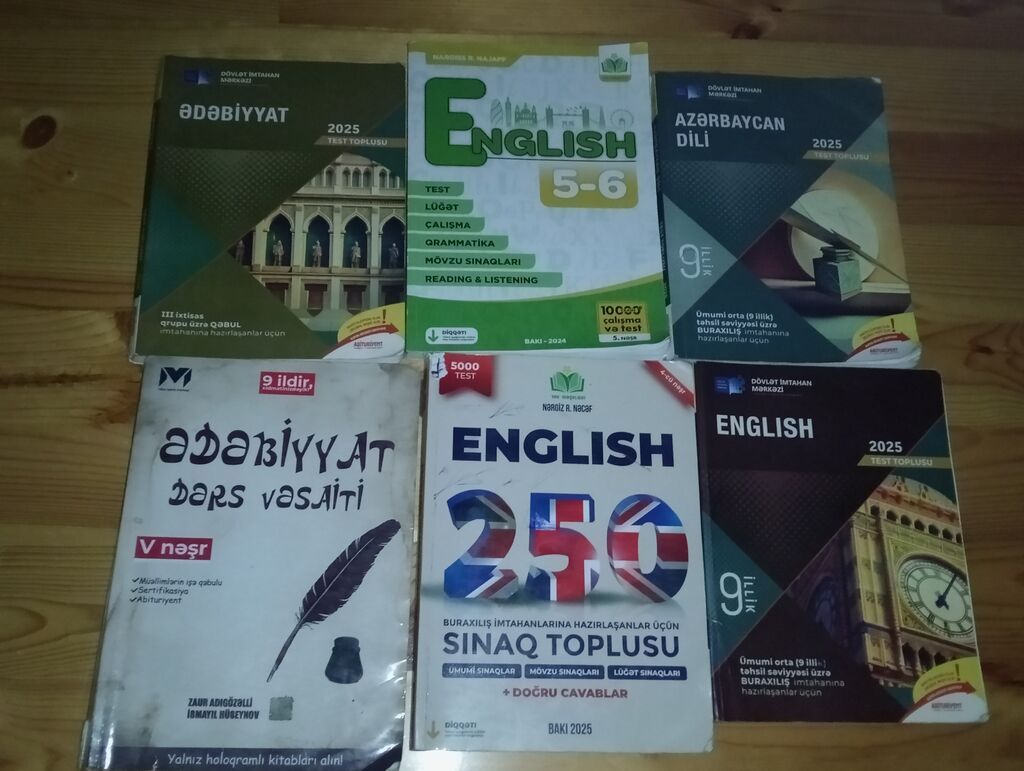 Mövzu: Hazırlıq üçün dərslik ədəbiyyat və azdili engilis və s. 6