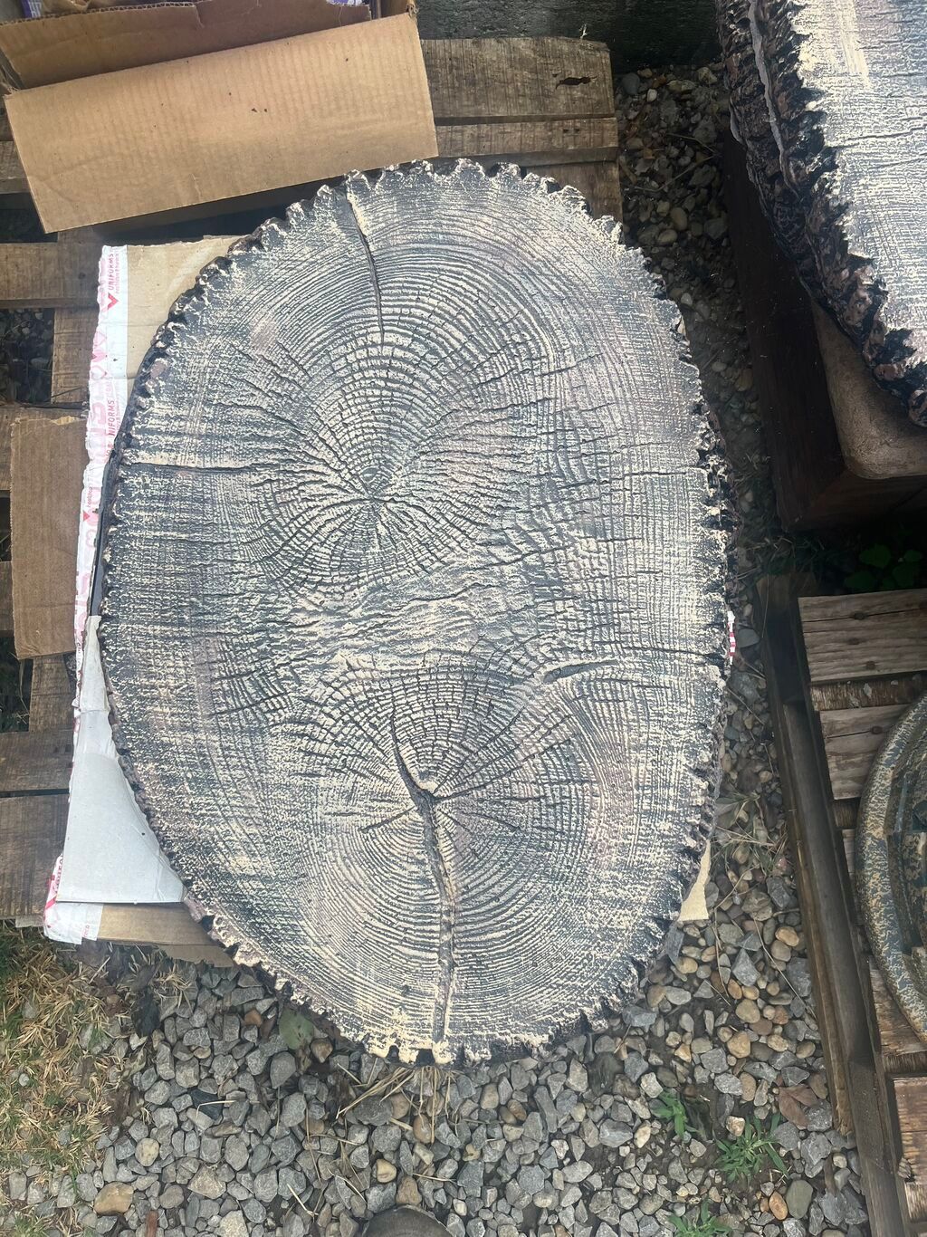 Beton, malter: Step stone imitwcija drveta od betona-pogodno za gazista ili kao daska