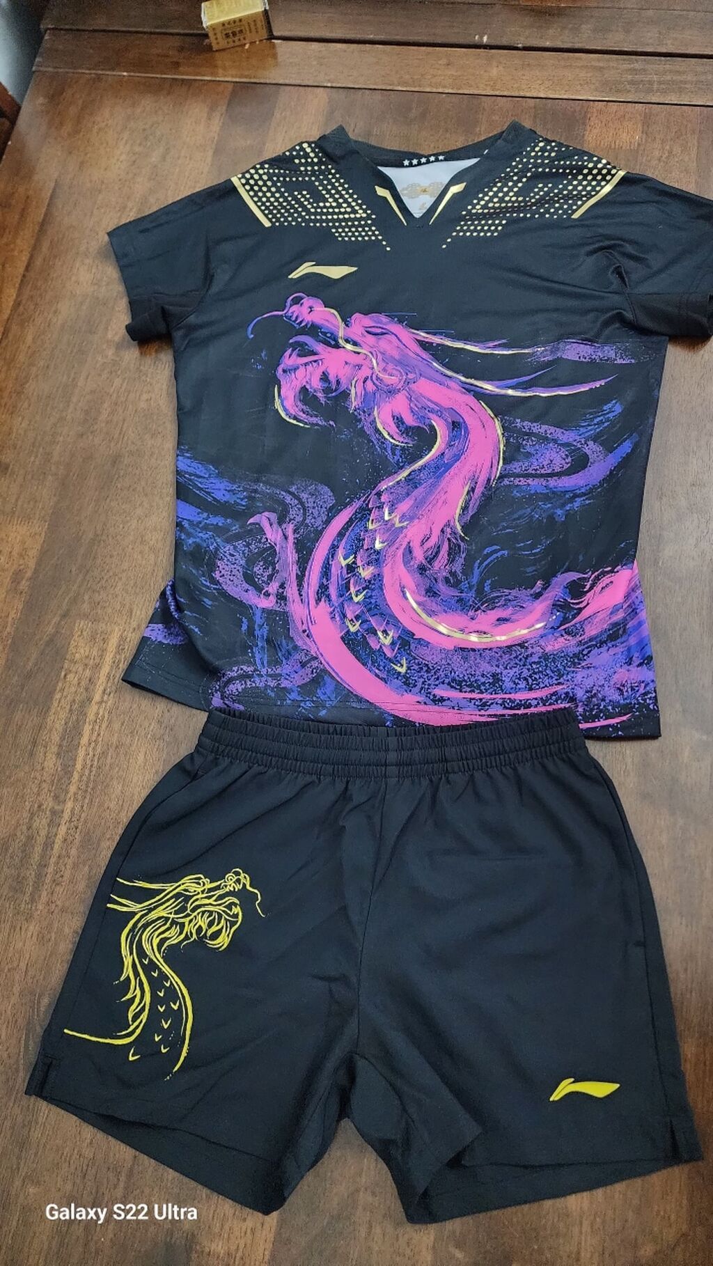 Спортивный комплект с драконом (футболка + шорты) оригинал Li-ning: фото 5