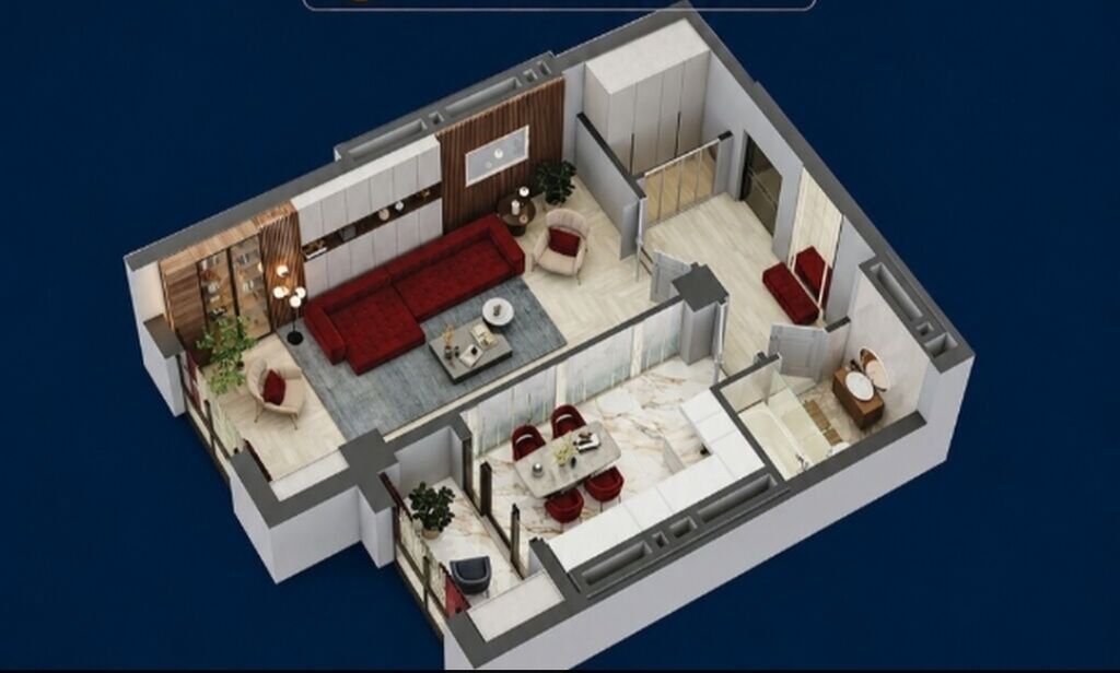 1 комната, 41 м², Технопарк Элитка, 13 этаж, ПСО (под самоотделку): фото 7