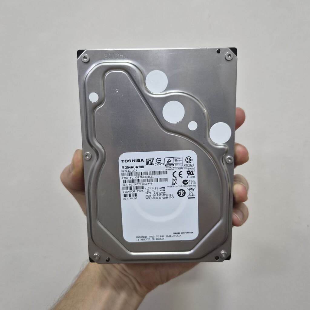 Накопитель для ПК, Новый, Toshiba, HDD, 2 ТБ, 3.5", Для ПК: фото 1