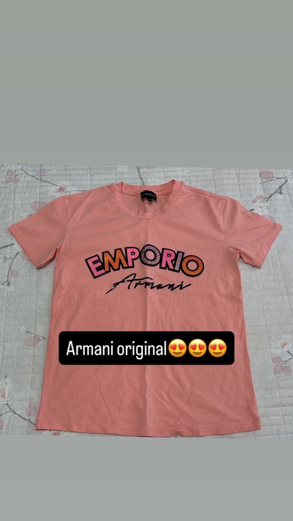 Emporio Armani qadın T‑şərfi - Rəng: Şaftalı/solğun çəhrayı - Ön