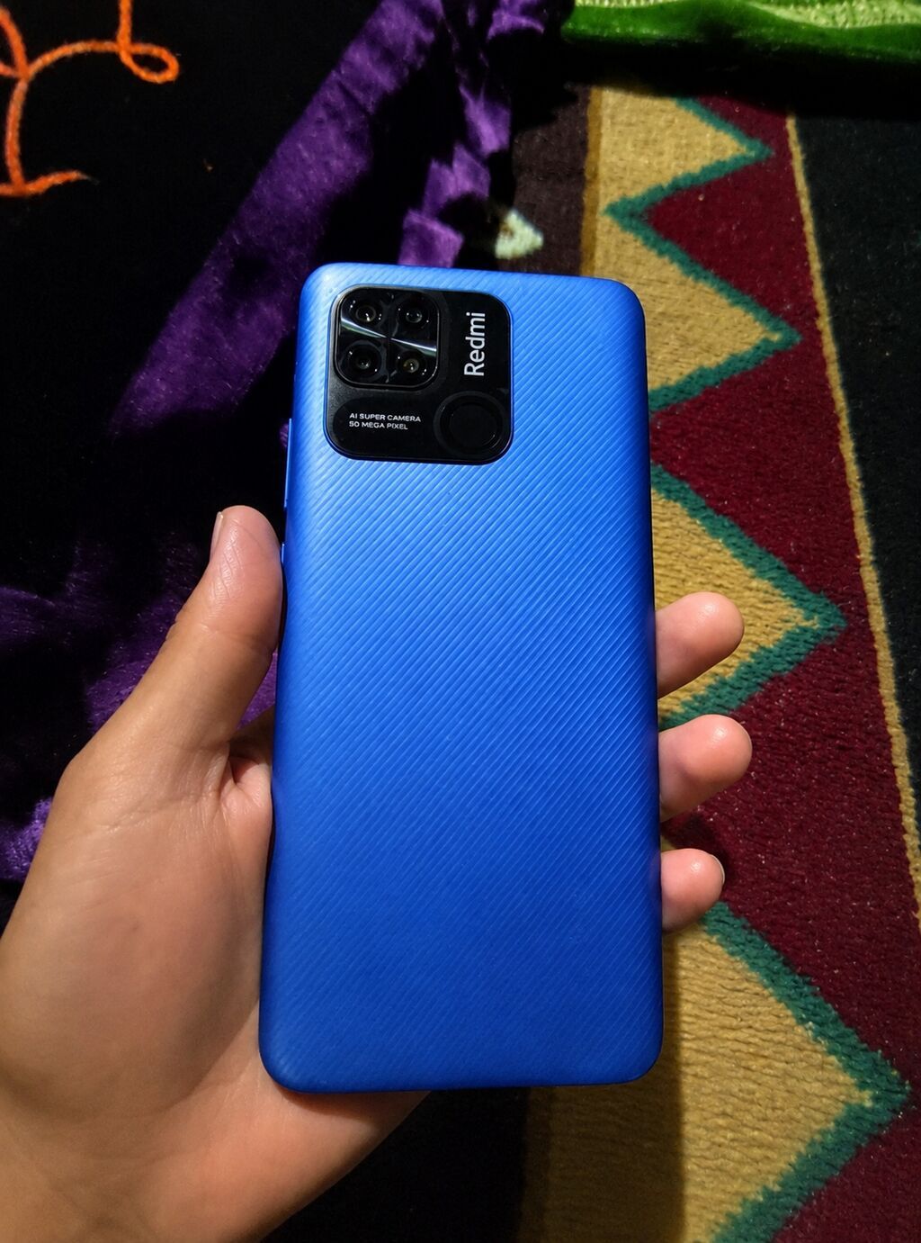 Redmi, Redmi 10C, Б/у, 128 ГБ, цвет - Синий: фото 1