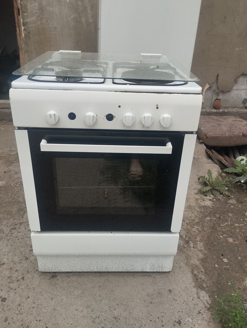 Газовая плита с духовкой, белая, стандартного формата 60×90 см — фото 2
