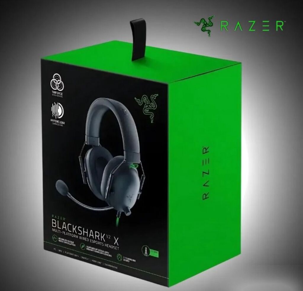Игровые наушники Razer BlackShark V2 X Купить в Бишкеке — проводные — фото 2
